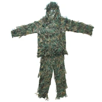 men women kids outdoor ghillie suit camouflage clothes jungle suit cs training leaves clothing hunting suit pants hooded cool