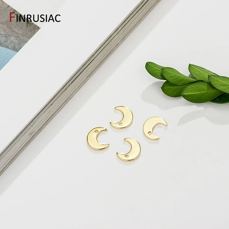 Позолоченные мини подвески в виде Луны для изготовления ювелирных изделий