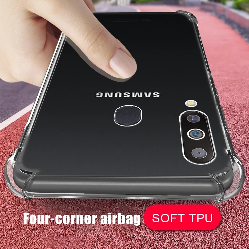 Anti-knock Anti-skid Shockproof fall Phone Case for Samsung Galaxy J6 2018 plus Clear Soft TPU Transparent Cover Airbag Shell | Мобильные