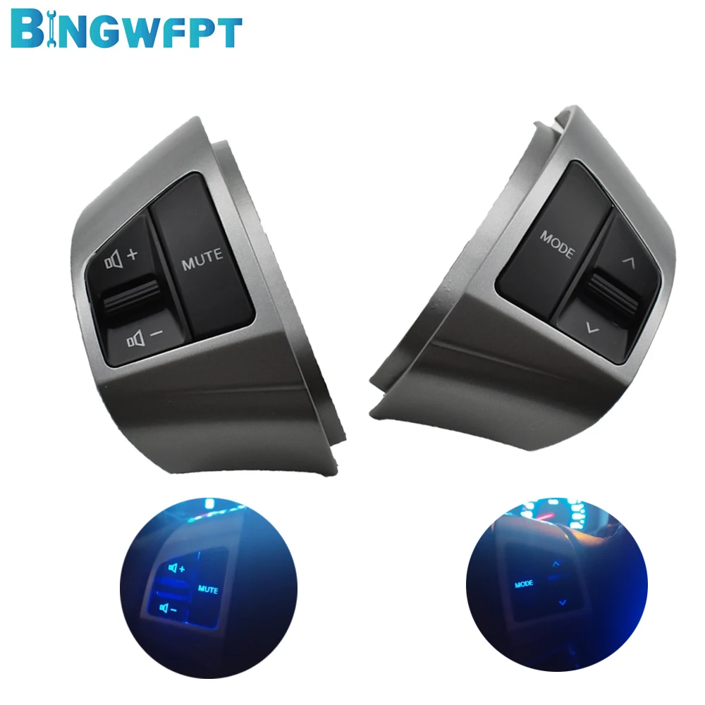 

Audio Volume Music Control Switch BlueBacklight With Bluetooth For Hyundai Elantra 2008- Multifunction Steering Wheel Buttons