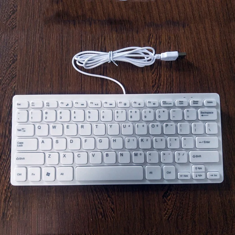 1 шт. 2,0 Мини клавиатура Проводная QWERTY ультра тонкая клавиатура для компьютера ПК оборудования