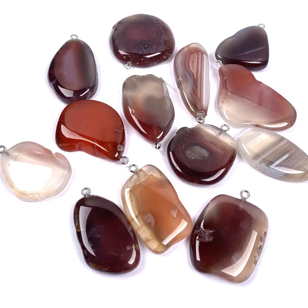 Натуральный Полудрагоценный Камень Кулон Бесконечность красный агат