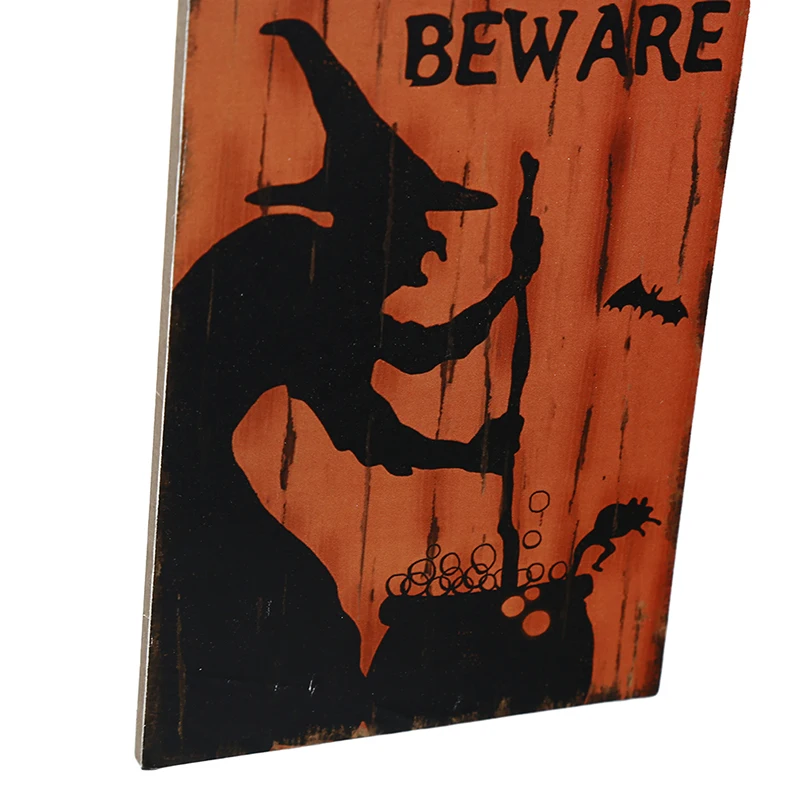 Новинка 2019 деревянная дверь ведьмы табличка подвесной знак Хэллоуин украшение