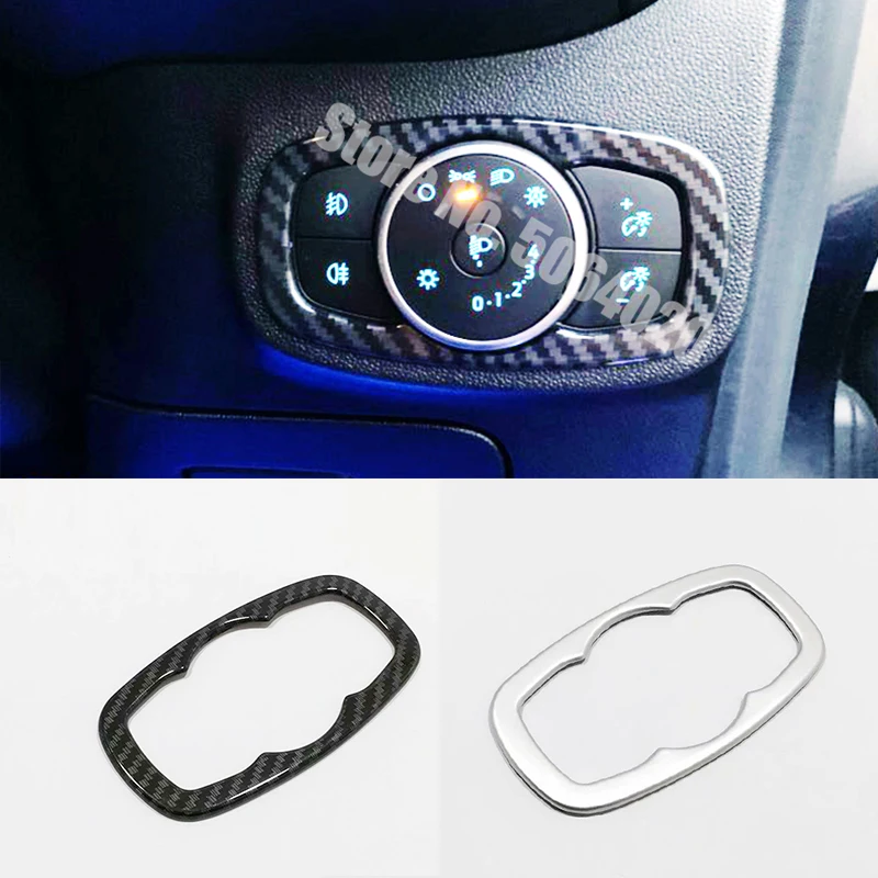 

ABS Matte/Carbon fibre For Ford Transit 2020 2021 accessories Car Headlamps Adjustment Switch Cover Trim Sticker Car Styling