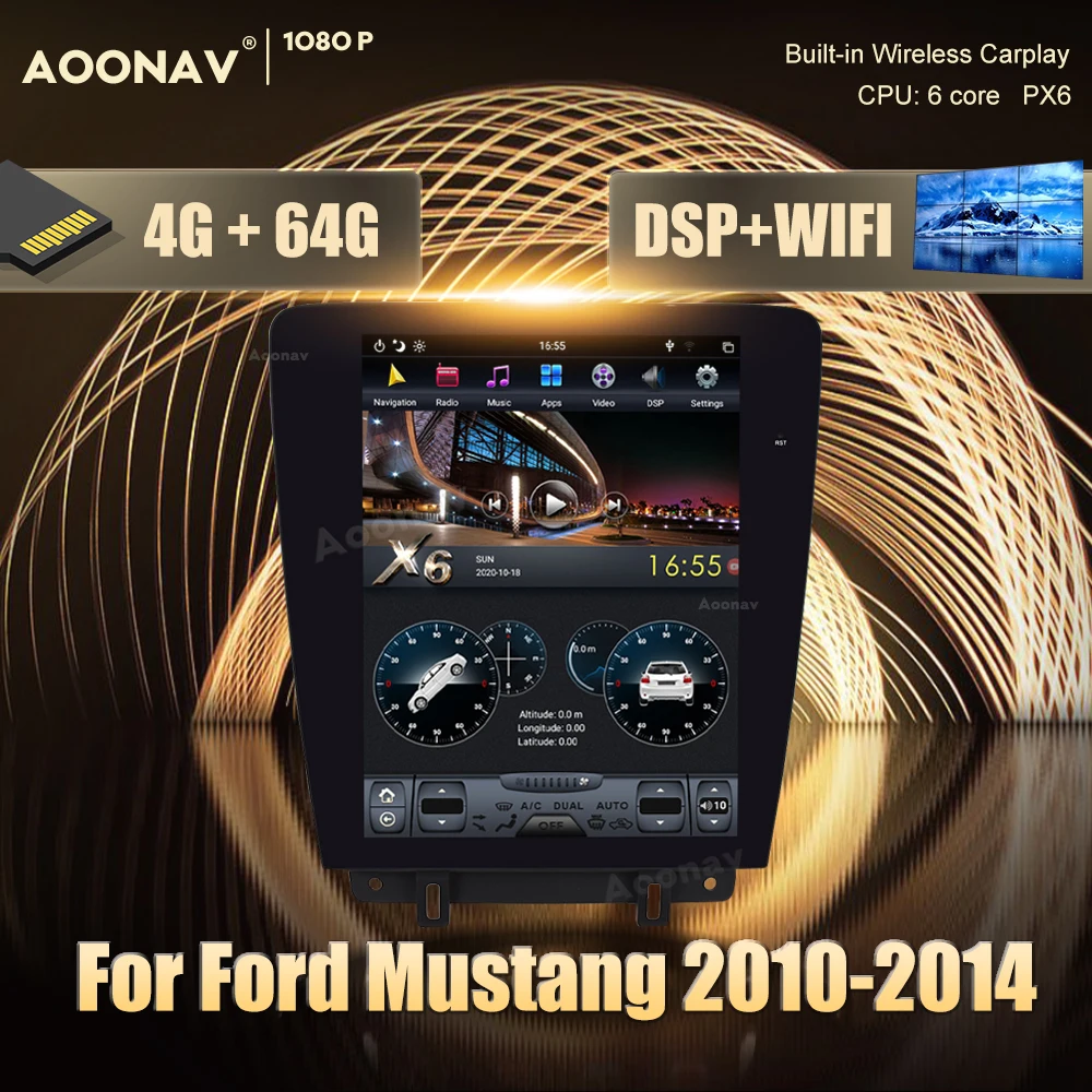 

2 din Android car GPS radio multimedia player For Ford Mustang 2010-2014 car GPS navigation DvD Stereo receiver player Head Unit