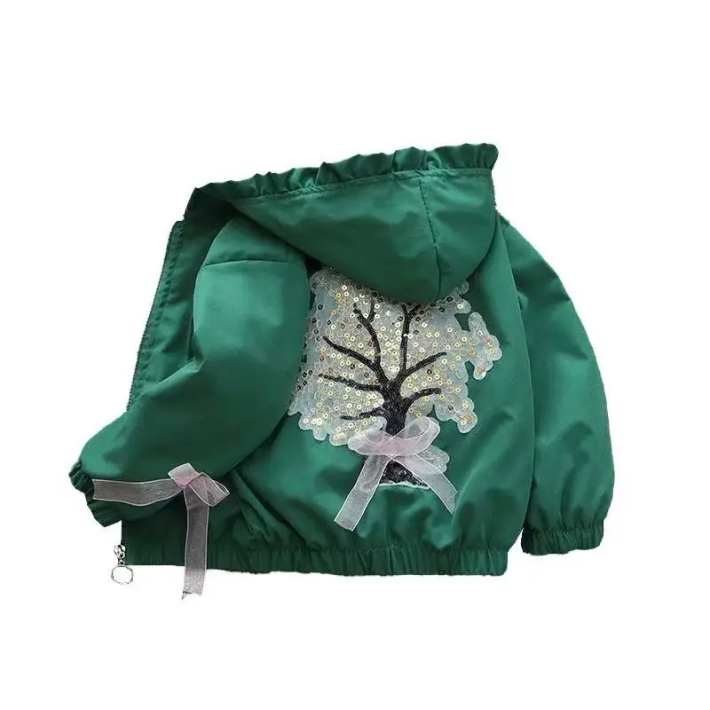 

90-160cm Spring Fall Jacket for Boys Kids Coat Toddler Hooded Windbreaker Teens Outerwear Baby Clothes Infant Sequins Clothing