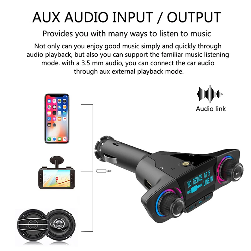 Светодиодный экран двойной usb зарядка Аудио Автомобильный MP3 плеер Поддержка U