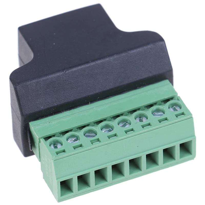 

1pcs RJ45 Female To 8 Pin Connector RJ45 Splitter For CCTV DVR CCTV Accessories RJ45 To Screw Terminal Adaptor High Quality