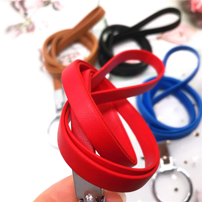 Модный деловой ремень из ПУ кожи шейный ремешок для удостоверения пропуска