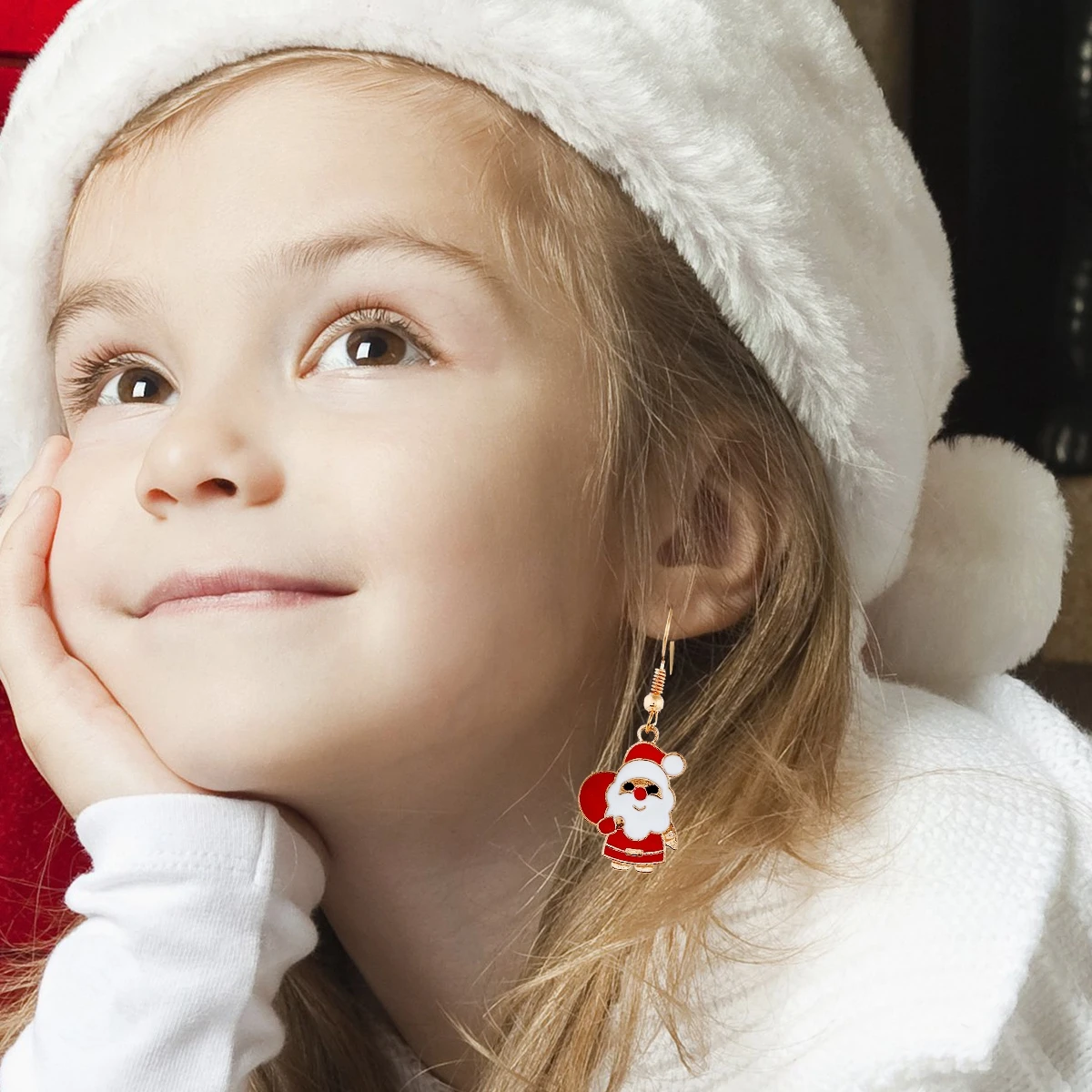 Рождественские украшения для дома Подарки рождественские подарки Natale Noel Рождество очки Рождественский Декор с утолщённой меховой опушкой, год