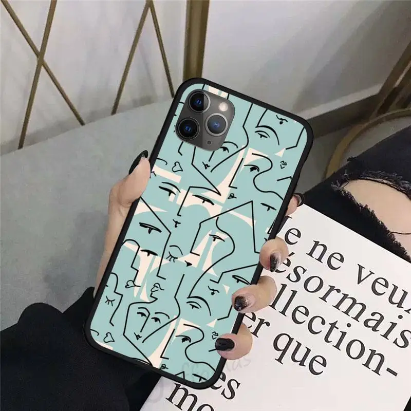 

Abstract art design sexy girl Phone Case For iphone 8 11 12 Redmi note 8 9 s huawei p 30 pro lite plus cover shell funda