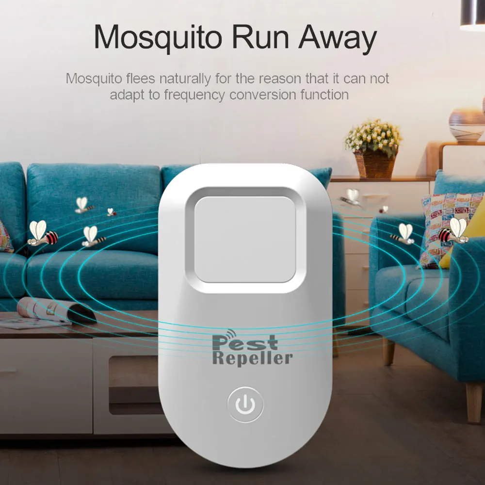 

EU/UK/US Ultrasonic Pest Repeller Electronic Mosquito Repellent Indoor Cockroach Mosquito Insect Killer Rodent Control Baby Care