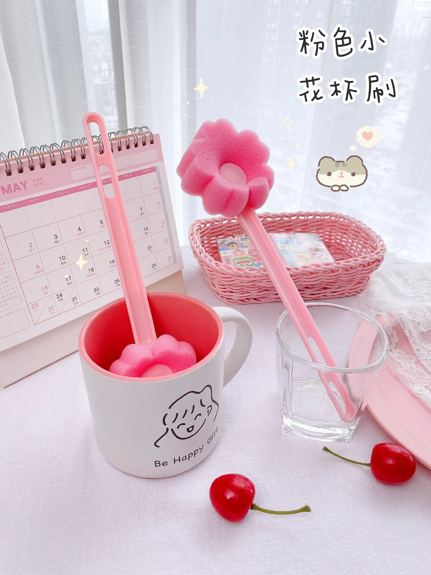 

Щетка для чашки с длинной ручкой, искусственная губка для мытья, маленькая Детская щетка для бутылки, кухонная чашка для удаления пятен от ч...