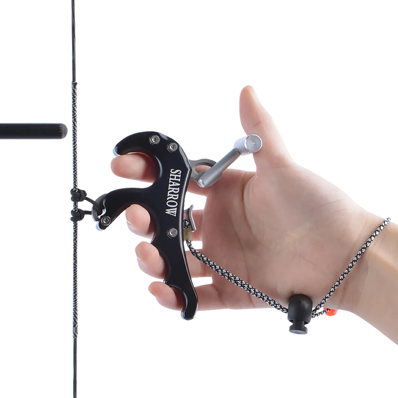 Archery Compound Bow Release 3or4 Finger Aid Trigger Thumb Grip Caliper Hunting Shooting Accessories |