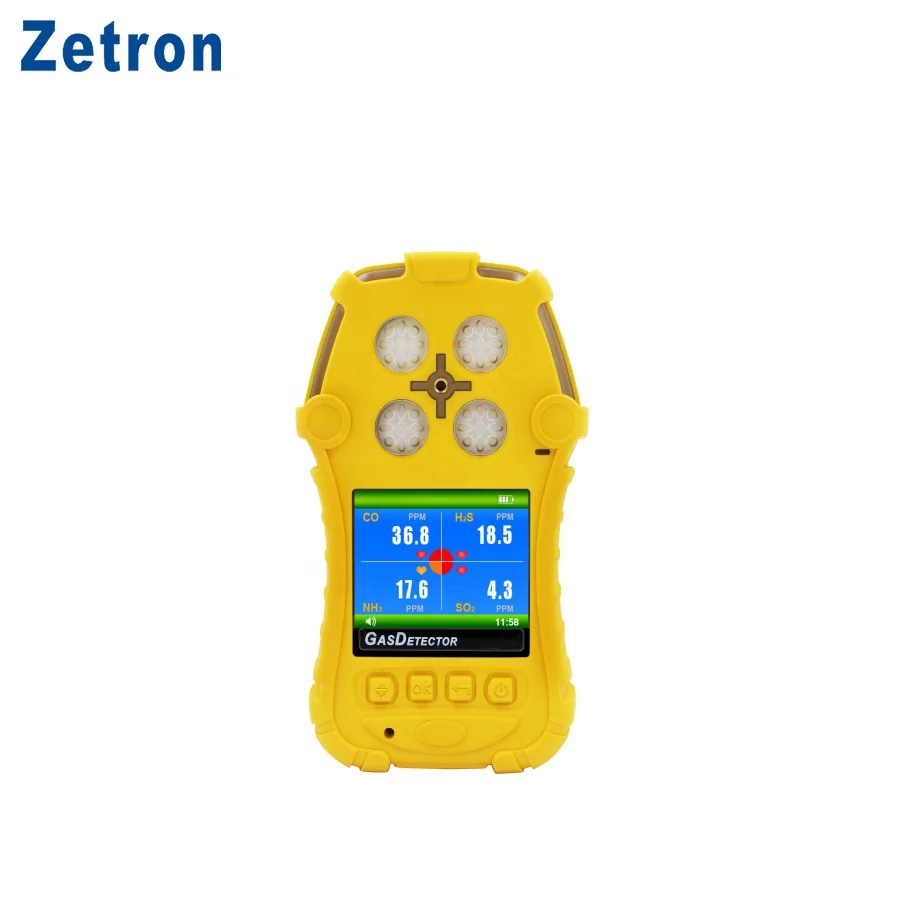 

Портативный детектор утечки газа Zetron 4 в 1 CO/H2S/LEL/ O2