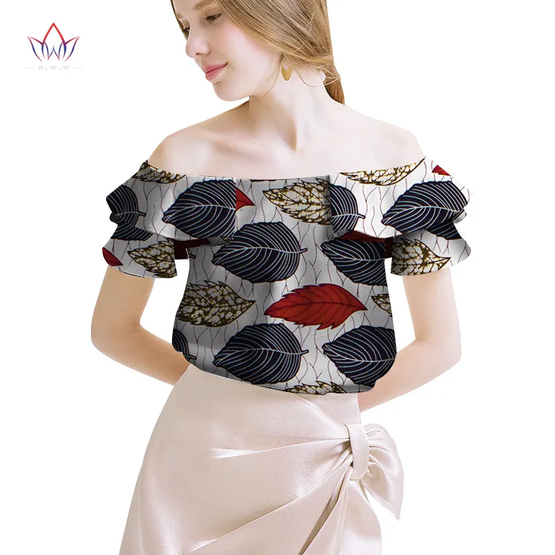 Африканская женская одежда Базен Riche Топ dashiki традиционный принт одежда Vestido Африка Анкара Стиль Топы модная блузка WY2048