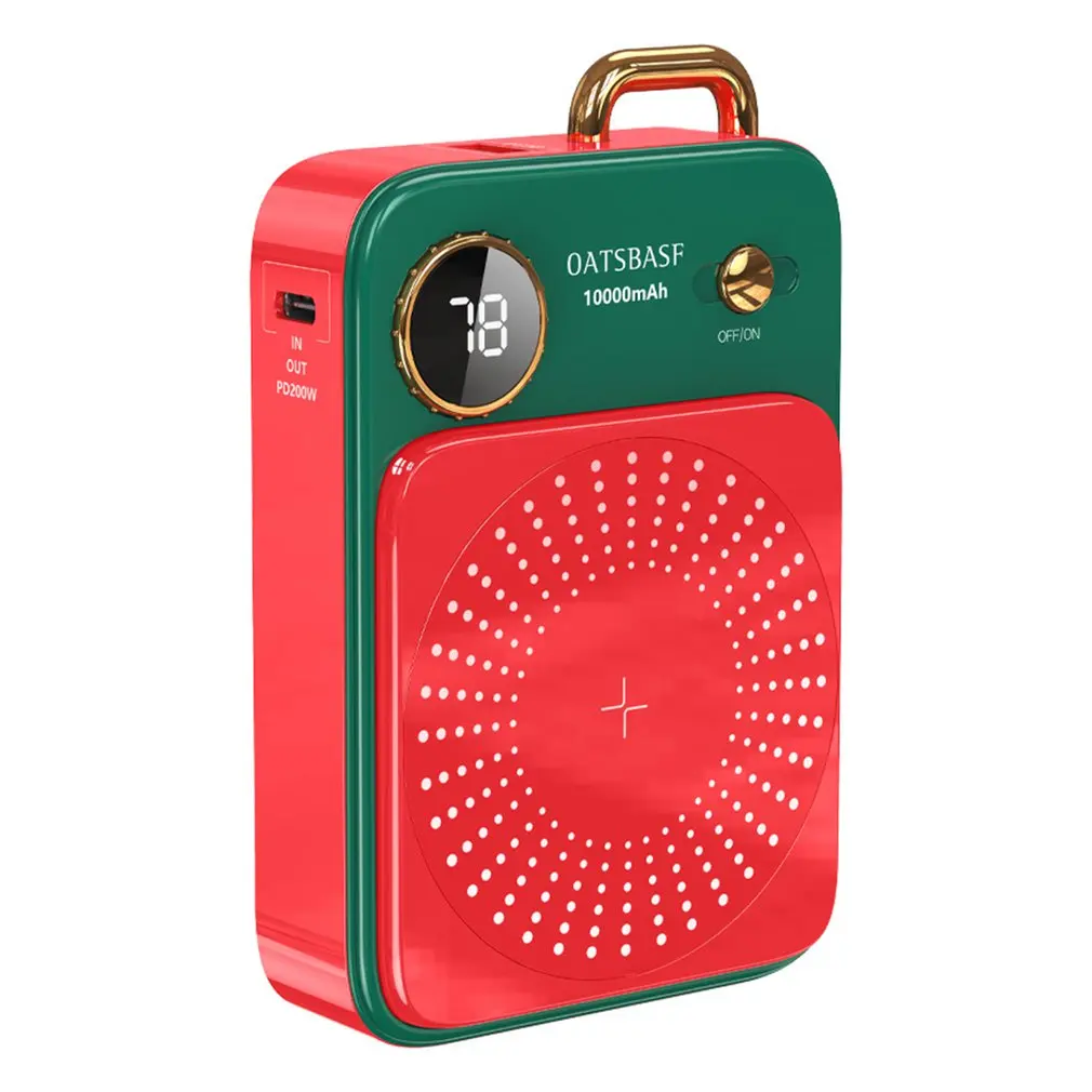 

2 In 1 Multifunctional Power Bank Magnetic Wireless Fast Charger Portable Phone Charging LED Digital Display 10000mAh