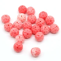 wholesale natural stone loose coral beads spacer hole bead for jewelry making diy trendy necklace bracelet accessories