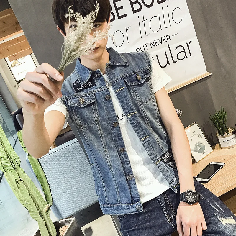 Мужской повседневный жилет приталенный винтажный кардиган без рукавов в