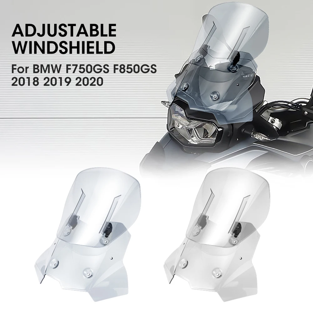 windscreen for bmw f750gs f850gs motorcycle adjustable windshield wind deflectors screen f750 gs f850 gs 2020 visor protector free global shipping