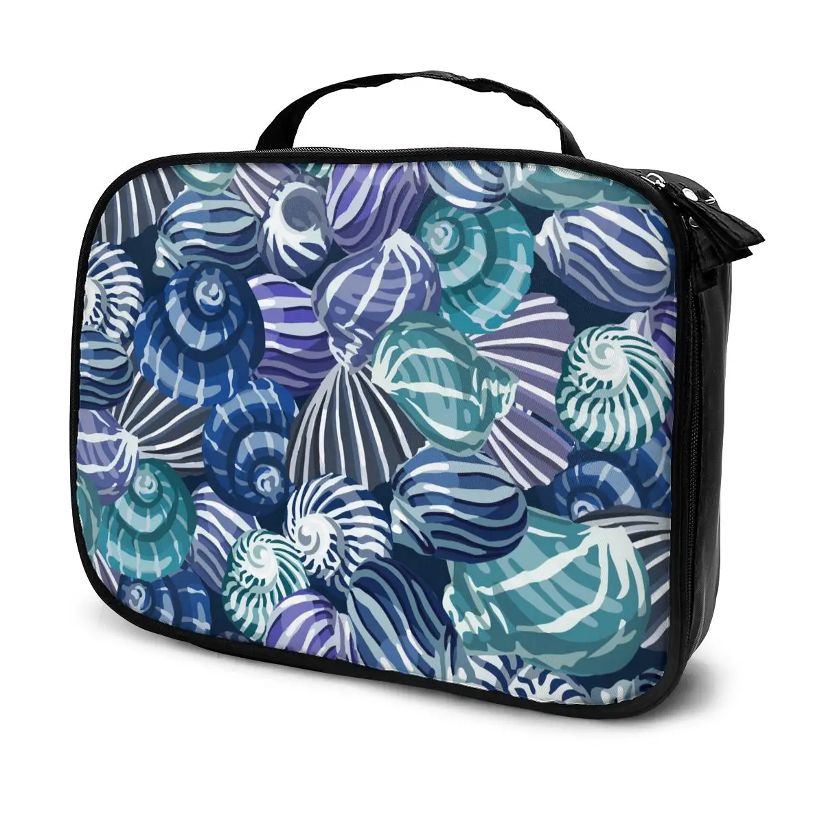 

Portable Women Make Up Cosmetic Bag Blue Green Purple Conch Waterproof Travel Beauty Case Organizer Toiletry Kit Bag Wash Pouch