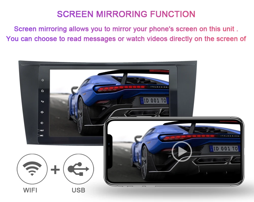 2din Android 9 Автомобильный мультимедийный для Mercedes Benz e-класс W211 E200 E220 E300 E350 E240 E270 E280 класс CLS W219 GPS Радио стерео
