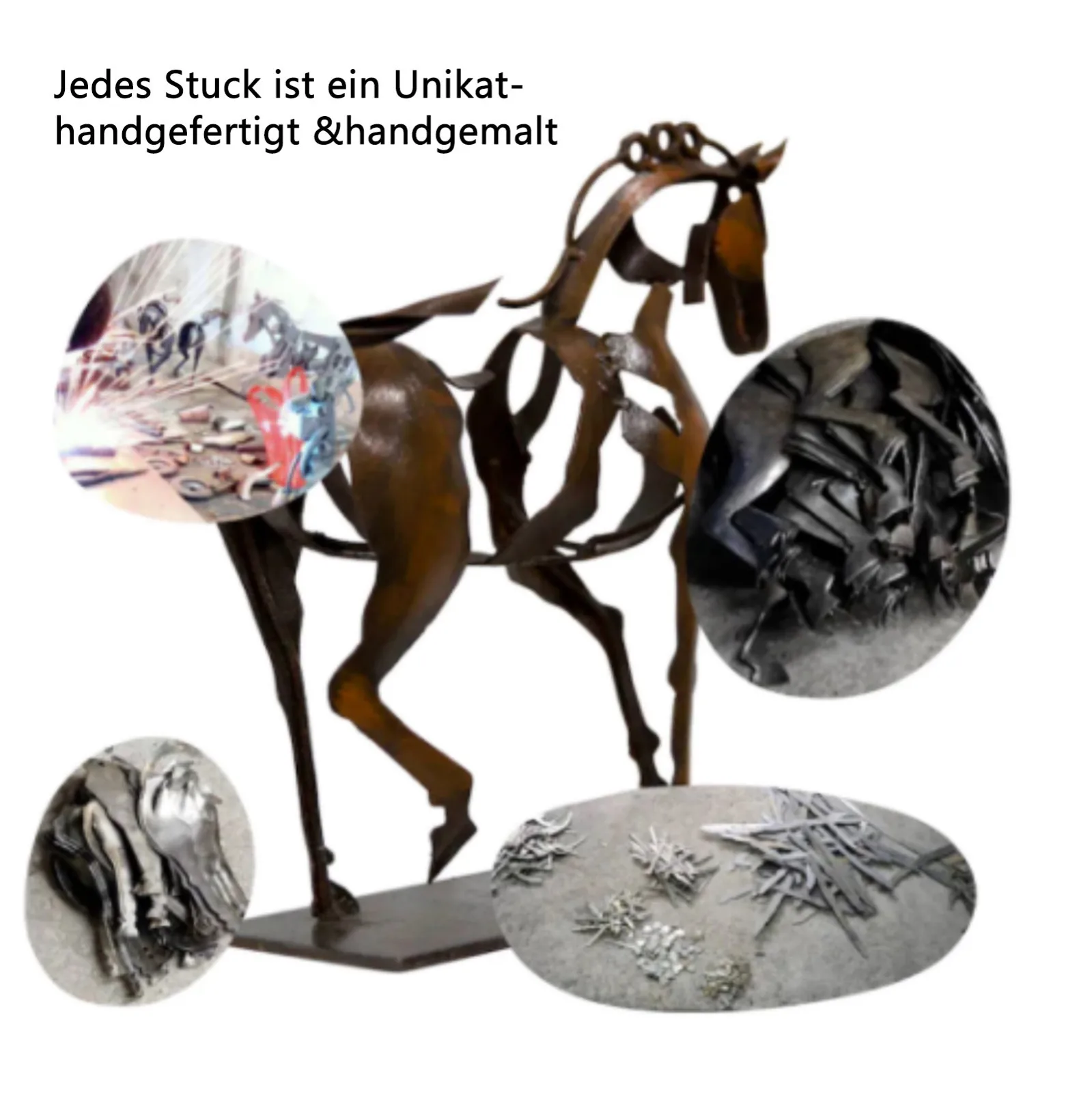 New Modern And Abstract Design Horse Sculpture Artwork Figurine Home DecorationQuality Handmade Without string lights# | Дом и сад