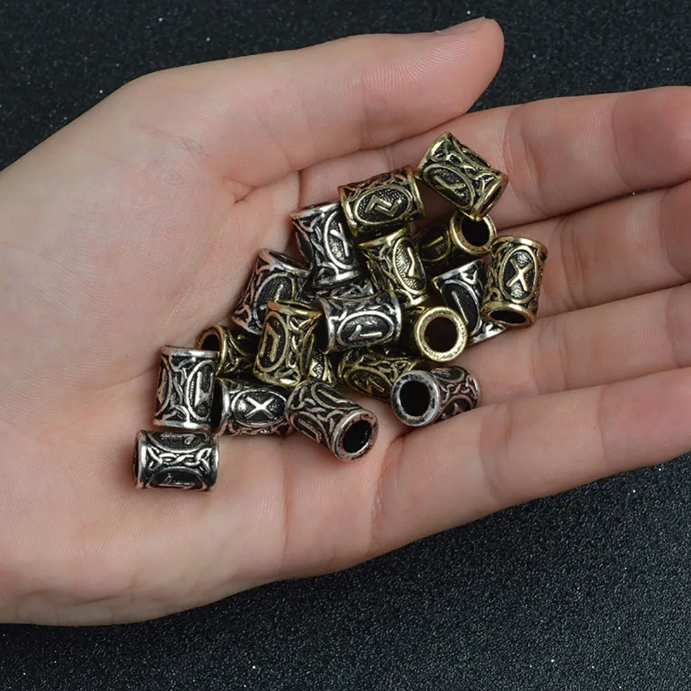 24 шт./комплект норвежский викинг руны шармы бусины фурнитура для браслетов