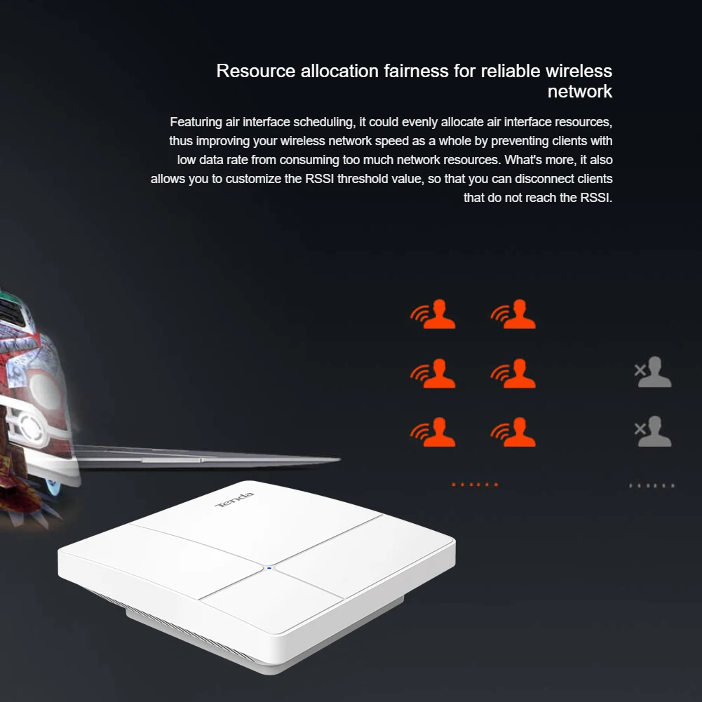 

Tenda i25 1350Mbps Wireless Access Point 802.11ac Wave 2 Gigabit Dual Band Wireless AP Ceiling-Mount WAP