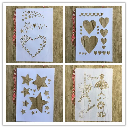 

CraftArtGo DIY love Stencils Painting Scrapbook Coloring Cake decorating sugar powder sieve printing mold printing table