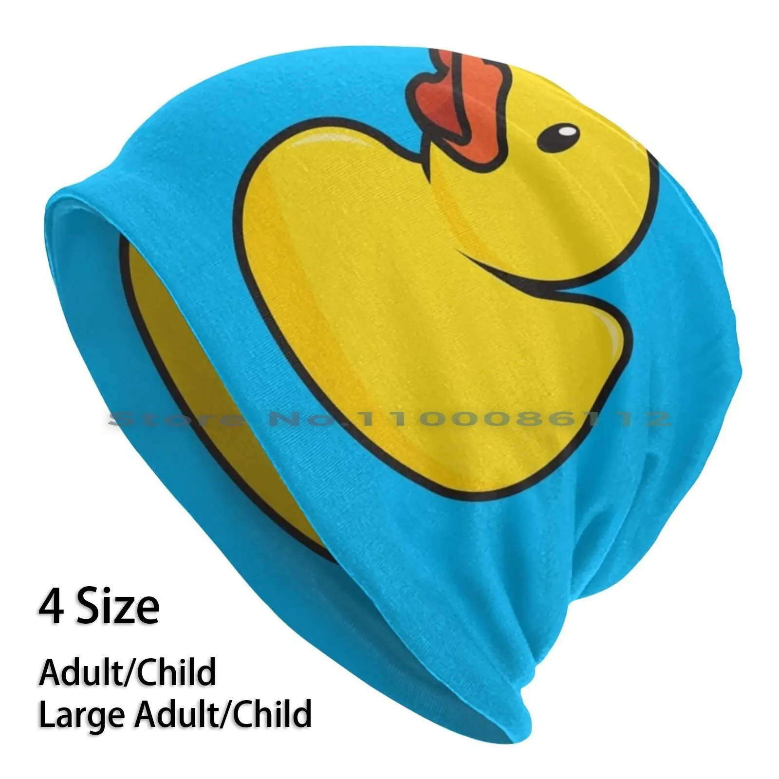 

Rubber Duck Beanies Knit Hat Cute Row Yellow Blue Baby Bath Time Kids Animal Adorable Friendly Bath Toy Rubber Ducky Brimless