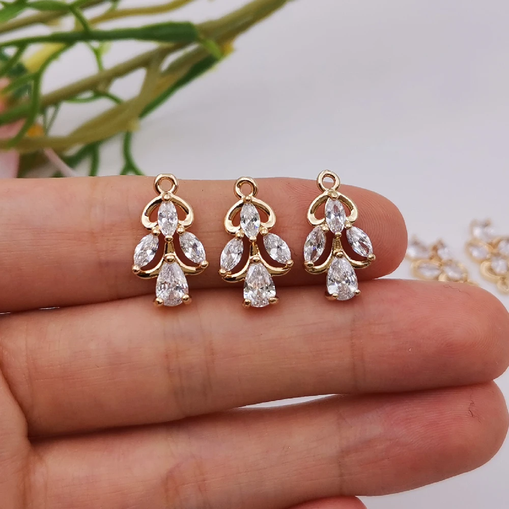 

Подвески для ювелирных изделий из циркония, 17 х10 мм, 5 шт.