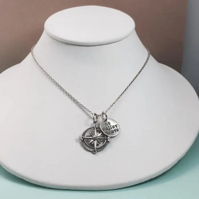 Новый Ретро компас независимо от того где буквенный ярлык Очаровательное