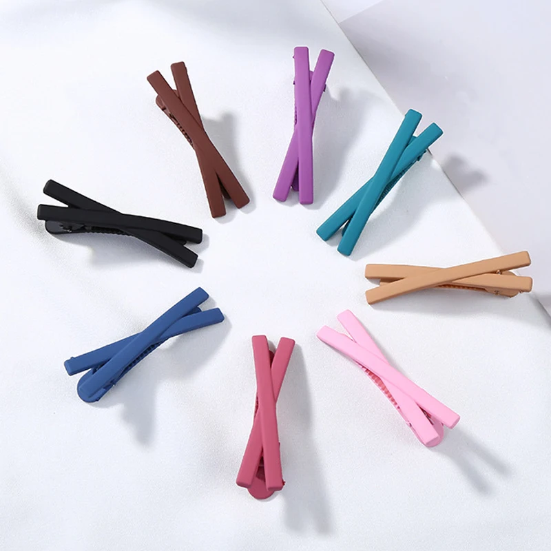 

Retro Simple Fashion hairpins Women Matte Candy Color Bowknot Barrettes Solid Hair Clip Band Ties Girl Hair Accessories Ladies