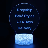 3d illusion pokemon lamp homeroom night lights touching led lampen for drop shipping
