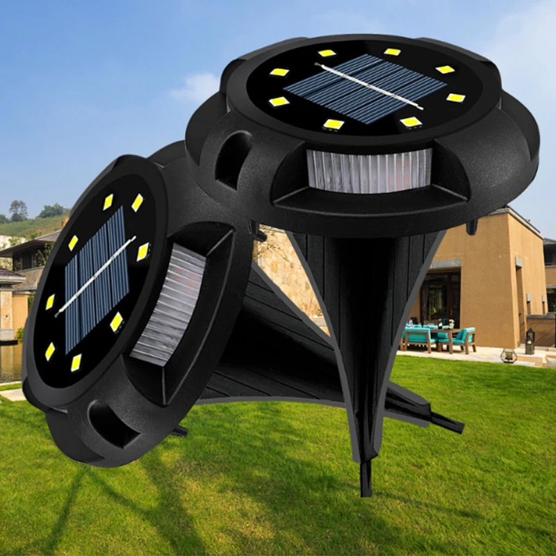 

8LED solar underground light underground outdoor waterproof landscape villa garden light garden lawn LED light energy saving