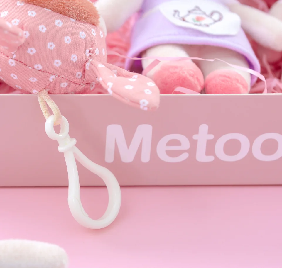 Metoo Плюшевые игрушки куклы мягкие чучела животные для девочек детские мини милый кролик Keychians для детей Мальчики Рождественский подарок 4 шт. набор