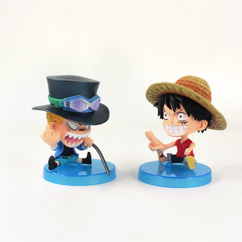 8 шт./компл. 5 10 см аниме фигурки соломенная шляпа пират Q Ver. Luffy Ace Sabo Nami Robin Zoro Sanji