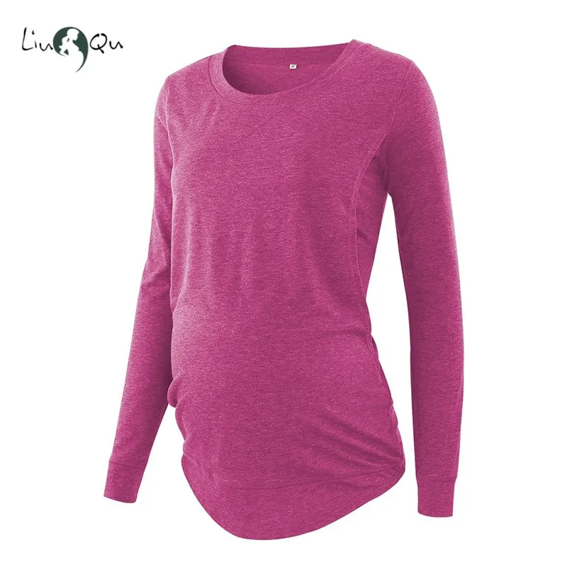 Женские топы для беременных с длинным рукавом одежда грудного вскармливания