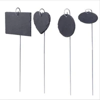 plant labels garden plant markers reusable natural slate plant tags on metal hanger rod stakes garden signs for vegetables