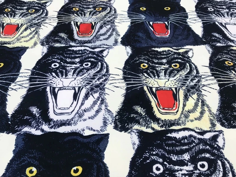 100X145cm многоцветный и леопардовым принтом тигров бежевые эластичные полиэстер