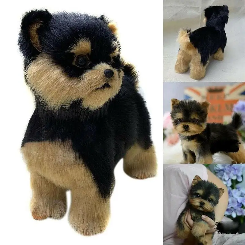 

Realistic Yorkie Dog Simulation Toy Pet Dog Handcrafted Hogard Dog Puppy Lifelike Stuffed Companion Toy