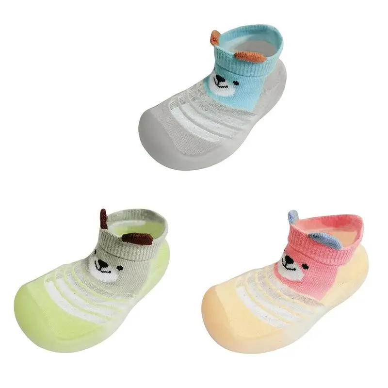 

Children's Socks Shoes Cartoon Baby Ice Silk Summer Mesh Shoes Male Treasure Female Treasure Knitted Toddler Shoes Socks