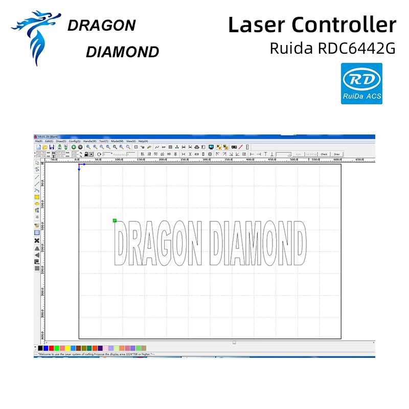 Лазерный станок CO2 Ruida сигнализатор 6442G DSP контроллер + 24V 5A 120W импульсный источник