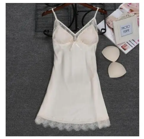 Халат-кимоно Женский из искусственного шёлка с кружевной отделкой | Женская