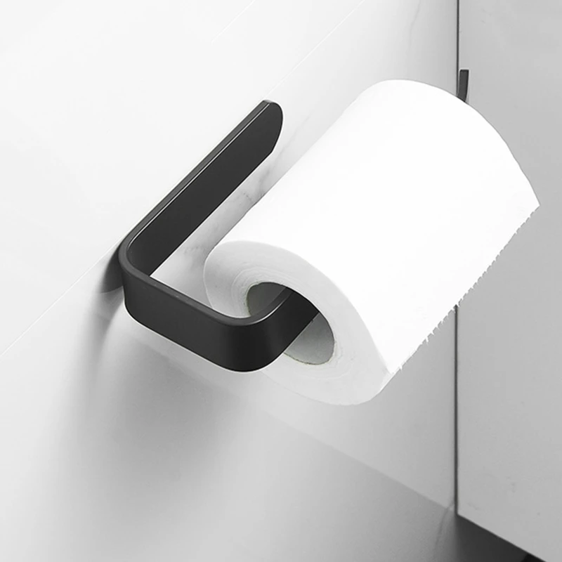 

Punch-free toilet tissue box toilet home black creative toilet paper holder