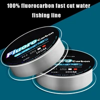 100m fluorocarbon fishing line carbon fiber leader line fly fishing line super soft line 11 sizes tensile wear resistant thread