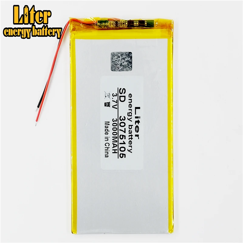 3075105 3,7 V полимерная батарея 3000MAH story электромеханическая батарея zishu emphasize, 7-дюймовый планшет