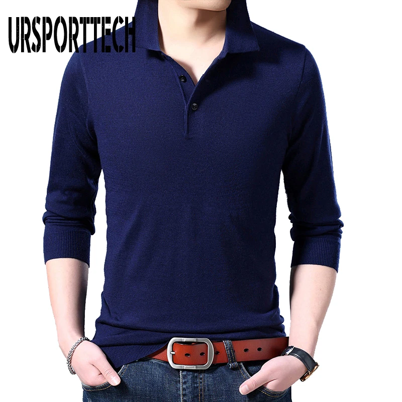Мужской кашемировый свитер URSPORTTECH плотный теплый пуловер из шерсти Повседневная
