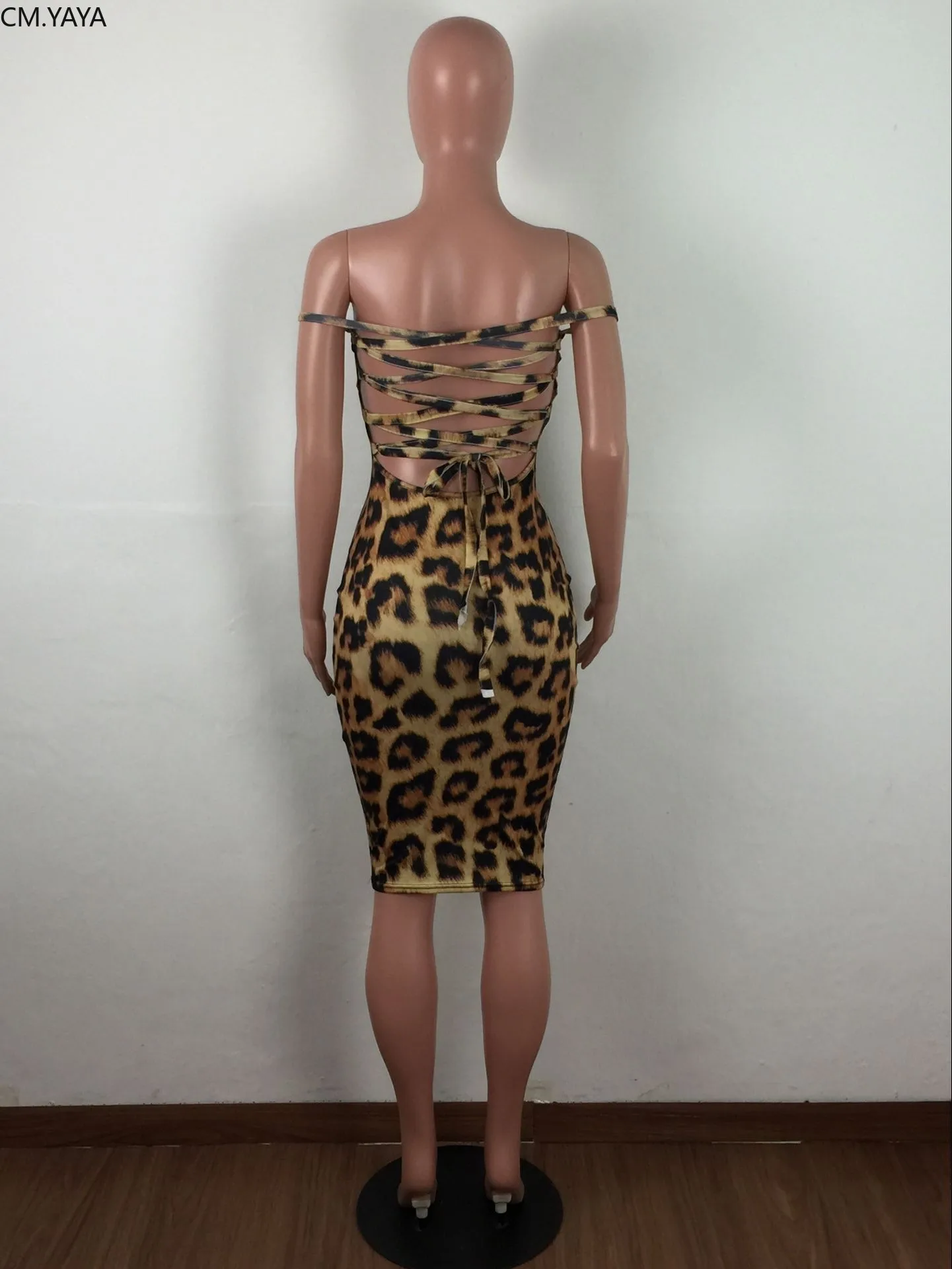 GL осень Для женщин зима облегающее мини платье Высокая талия леопардовый принт